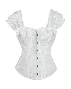 Corset Anjos Branco com Franjas - Tamanho XL