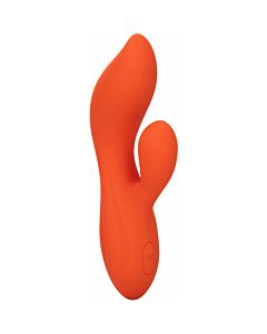 Calexotics Stella Dual Teaser Laranja - Vibrador Duplo com 12 Funções de Vibração