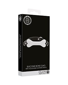 Ouch Puppy Play - Mordaça de Silicone Osso - Branco