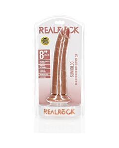 RealRock - Dildo Realista Slim com Ventosa - 8''/ 20,5 cm