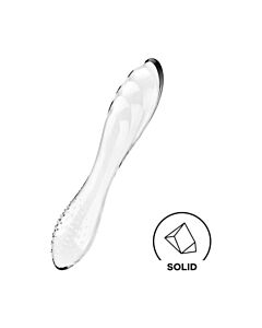 Satisfyer Dazzling Crystal 1 - Vibrador de Vidro de Borosilicato Sólido - Transparente