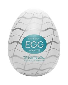 TENGA EGG Wavy II - Masturbador masculino discreto e super elástico