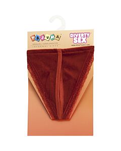 Tanga vermelha aberta feminina - Sex shop Lorenzos