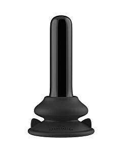 Vibrador Thumby Glass com Ventosa e Controlo Remoto - Recarregável - Preto