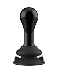 Vibrador Globy Glass com Ventosa e Controlo Remoto - Recarregável - 10 Velocidades - Preto