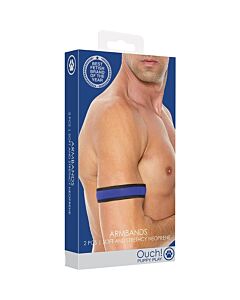 OUCH Puppy Play - Braçadeiras de Neoprene Azul