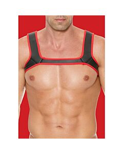 Ouch Puppy Play Arnês de Neoprene Vermelho