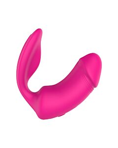 Vibes of Love Remote Duo Pleaser - Vibrador de dupla estimulação com controle remoto