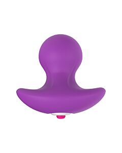 Vibrações do Prazer do Amor Morado - Plug Vibrador de Silicone com 10 Padrões de Vibração
