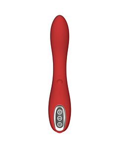 Revolução Vermelha Eva - Vibrador de Silicone e ABS com Movimento de Pérolas