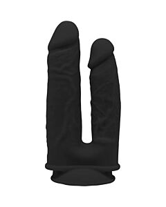 Real Love Densidade Dupla Dupla Penetrador Preto - 19,5cm e 17,5cm