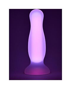 Plug de Silicone Macio Radiante que Brilha no Escuro Grande Rosa