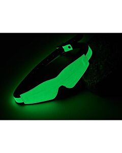 Máscara de olho radiante que brilha no escuro verde