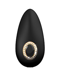 Estimulador Elena Layon de Silicone Preto e Dourado - Dream Toys