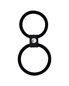 Menzstuff Dual Rings Black - Anéis de Silicone Flexíveis