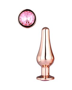 Rose Gold Plug de Prazer Gleaming Love - Brinquedos Sexuais de Metal - Tamanho Pequeno