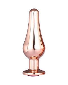 Rose Gold Plug de Prazer Gleaming Love - Brinquedos Sexuais de Metal - Tamanho Pequeno