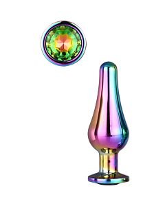 Plug Anal de Alumínio com Joia Gleaming Love Coloured Pleasure Plug S