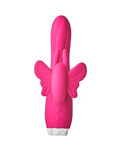 Flirts Vibrador Borboleta Rosa, Vibrador de Borboleta de Silicone - 17 cm
