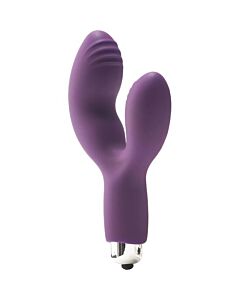 Flirts 10 Funções Duo Vibe Roxo - Vibrador Flexível de Silicone Roxo com Bala Vibratória de 10 Funções