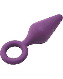 Flirts Plug Pull Médio Roxo - Plug Anal de Silicone Macio - Tamanho Médio