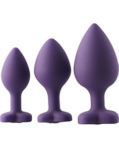 Kit de Treinamento Anal Flirts Gem Stone Roxo