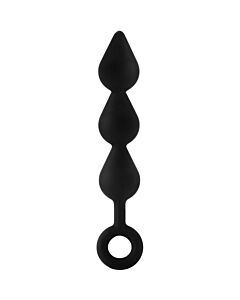 FantASStic XL Triple Drop Plug Preto - Plug anal de silicone - 26 cm