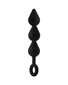 FantASStic XL Triple Drop Plug Preto - Plug anal de silicone - 26 cm