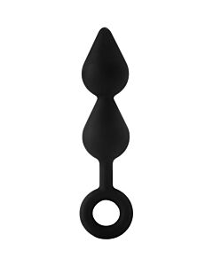Fantástico Plug Anal XL Double Drop - Silicone Preto