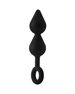 Fantástico Plug Anal XL Double Drop - Silicone Preto