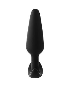 Fantástico Plug Anal Suave Pequeno - Silicone Preto Macio - Iniciantes - 8,3cm x 2,1cm