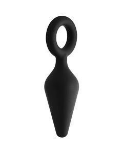 Anel Plug Fantástico Médio - Plug Anal de Silicone Preto