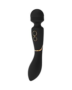 Elite Celine - Vibrador de Varinha Recarregável com 2 Motores, Silicone Macio - Preto