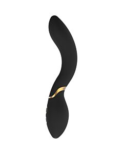 Elite Josephine Vibrador Recarregável - Poderoso e Flexível, Silicone e ABS, Resistente à Água IPX7 - Preto e Dourado - Dream Toys