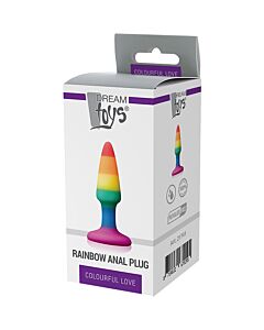 Plug Anal Arco-Íris Mini Colorido Love Rainbow - Plug Anal Mini Arco-Íris de Silicone