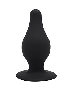 Cheeky Love Plug de Prazer de Densidade Dupla L Preto - Silicone termorreativo com ventosa
