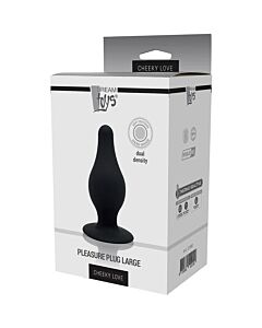 Cheeky Love Plug de Prazer de Densidade Dupla L Preto - Silicone termorreativo com ventosa