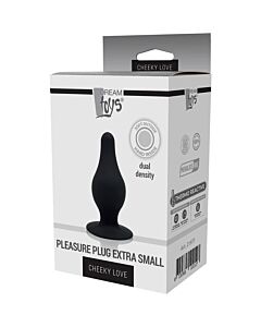 Cheeky Love Plug de Prazer de Dupla Densidade XS Preto - Plugue de Silicone com Ventosa