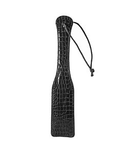 Blaze Paddle Croco Preto - Paddle BDSM preta com design de crocodilo