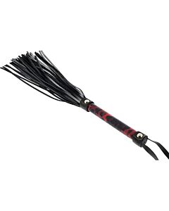 Chicote negro Blaze com corrente de couro de 24 cm