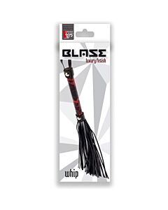 Chicote negro Blaze com corrente de couro de 24 cm