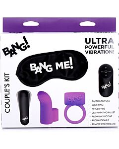 Kit Casais Roxo - Vibrador, Anel, Bullet e Venda