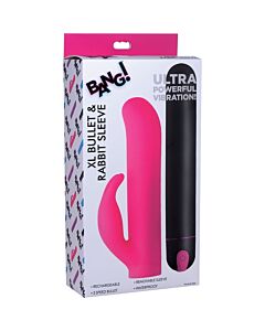 Bala XL com capa de silicone Coelhinho - Rosa