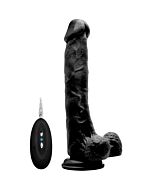 verdadeiro rock 005 vibrador preto 100 realistico 27 ​​cm