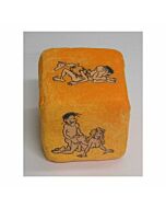 Postura de pano laranja dado