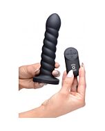 Masturbador flexible de silicona con control remoto - negro
