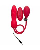 Ouch inflável de silicone vibrador vermelho pênis de 14 cm