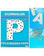 Guirnalda felicidades papa (cartulina 220gr)