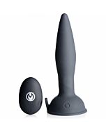 Plug anal de silicona - turbo ass spinner co control remoto - preto