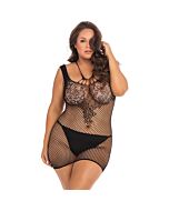 Renda absoluta e rede vestido de vermelho - negro